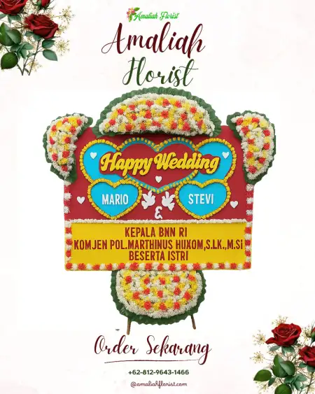 Papan Bunga Pernikahan Tanggan